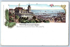 Switzerland Postcard Hotel Restaurant Righi First-class Excursion c1905 picture