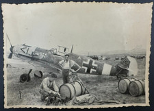 1940's WWII Luftwaffe Messerschmitt BF 109 Aircraft Being Serviced picture