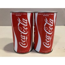 Pair of 1980s Vintage Coke Cans - Mexico - 1983 Date Stamp - Original Condition picture