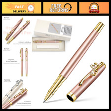 Elegant Rose Gold Heart & Pearl Rollerball Pen Gift Set for Women - Perfect Pres picture