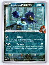 Team Rocket's Murkrow 127/182 Uncommon Destined Rivals Pokemon Reverse Holo NM picture