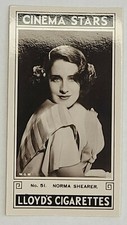 1935 LLOYD & SONS CINEMA STARS GLOSSY #51 NORMA SHEARER (B) picture