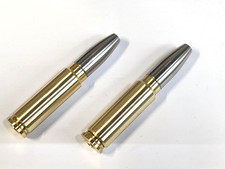 LOT OF TWO*BRASS & STAINLESS STEEL  *BULLET BOWL* MADE IN USA* HIGH QUALITY picture