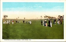 Eighteen Hole Golf Course Fort Myers Florida White Border Postcard picture