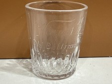 Vintage Harvest King Old Baltimore Rye Whiskey Pre Pro Embossed Shot Glass picture