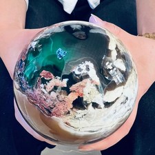 3.96LB Natural volcanic agate crystal cave ball polishing and healing1800g picture