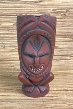 Papua-San Tiki Mug By Tiki Farm and Tank Red Tiki Bar New in Box Mask Red Glaze picture