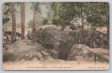 1910 Fontainebleau Forest Brigands Cave France Postcard picture