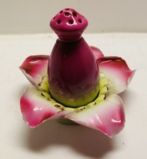 Vtg Czechoslovakian Porcelain Fuchsia 2 PieceFlower salt/pepper shaker (18) RARE picture