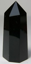 #19 133.20ct Brazil Natural Polished Obsidian Crystal Point Specimen 26.60g 52mm picture