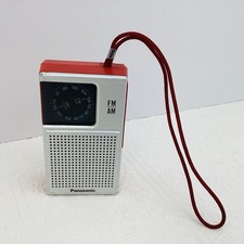 Vintage Panasonic RF506 AM/FM Transistor Radio Red 1970’s -Works and looks great picture