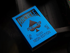 Prism Blue GILDED Bicycle Neon Cool-Blue Playing Cards | By: Card-Addiction.com picture