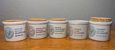 Vintage J. Zachary Rollingstone Minnesota 3oz Crock Seasoning Jars w/ Cork Set picture