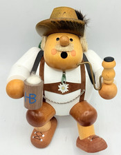 Hand-Crafted Wood Sitting BAVARIAN WANDERER German Smoker Incense Burner picture