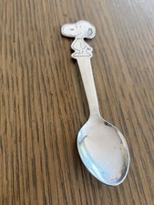 Vintage 1958 Snoopy Peanuts Stainless Steel Embossed 5” Spoon - Made In Japan picture