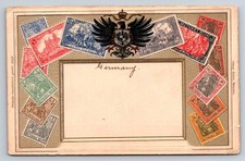 Germany Philatelic Postcard Deutsches Reich Eagle Stamps Ottmar Zieher picture