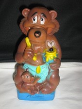 Vintage Momma Bear, Baby & Honey Pot Coin Piggy Bank Bancomer Ahorro Mexico picture