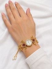 Indian Traditional Golden Stylish kashmiri bracelet watch for Women & Girls picture