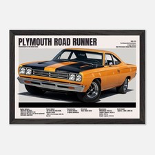 1968–1970 Road Runner Poster – Vintage Plymouth Muscle Car Wall Art, Retro Mopar picture