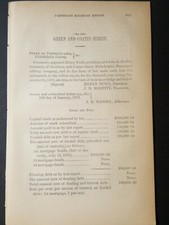 1873 train paper GREEN & COATES STREET PHILADELPHIA PASSENGER RAILWAY streetcar picture