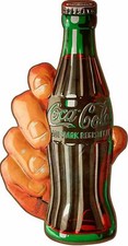 COCA COLA HAND HOLDS COKE BOTTLE 19