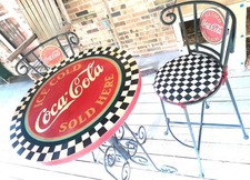 Vintage Coca Cola Table And Chairs picture