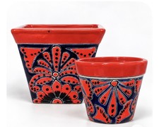 Set Of 2 Mexican Planters  picture