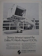 11/1973 PUB STANRAY CORPORATION OGDEN DALLAS AIRPORT JETWAY PASSENGER BRIDGE AD picture