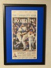 2015 Kansas City Royals World Series Champions Framed Newspaper picture