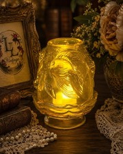 Atlantis Koi Fairy Lamp Honey Gold Fenton Mold Limited Edition Art Glass picture
