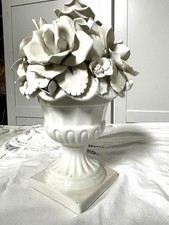 Stylish Italian Elegant White Ceramic porcelain Flower container urn With Detach picture