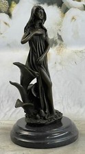MOTHER EARTH GODDESS UNIQUE ABSTRACT CONTEMPORARY PURE BRONZE ARTWORK picture