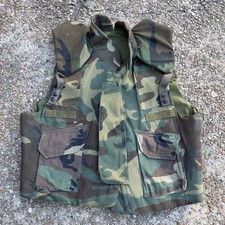 VTG 1988 USGI PASGT Flak Vest Jacket M81 Woodland Camo Large Panama Era picture
