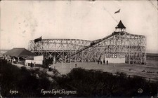 SKEGNESS LINCOLNSHIRE Figure Eight ROLLER COASTER Antique RPPC picture