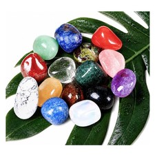 15 Pcs Natural Crystals Set Colored Rocks Polished Stone Gemstones picture