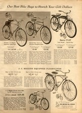1958 PAPER AD J C Higgins 10 Speed Import Tank Model Bicycle Flightliner  picture