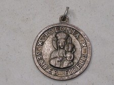 vintage POLONIA SEMPER FIDELIS POLAND'S MILLENIUM OF CHRISTIANITY pendant medal picture