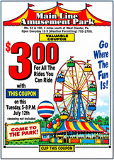 Vintage Maine Line Amusement Park Ad Magnet – West Chester, Pennsylvania picture