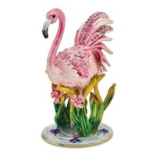 Jere Luxury Giftware, Bejeweled JEZEBEL Pink Flamingo Trinket Box with Matching picture