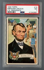 1956 Topps U.S. Presidents #19 Abraham Lincoln PSA 7 NM #41042687 picture