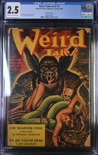 Weird Tales Jan 1945 CGC 2.5 Canadian POP 1 GGA Bondage Snake Monkey Cover Pulp picture