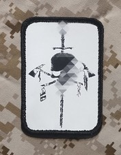 NSWDG DevGru Silver SQN Large 1st Style Emblem Printed NonReflective Copyrighted picture