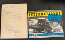 Vintage 1940s International Trucks D-300 Catalog, Vanette Brochure Mail Card Lot picture
