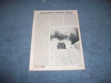 1963 Canadian Winter Road Race Rally Vintage Highlights Article  picture