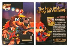 Nintendo Power 2pg Original Promo Ad Feat. Banjo, Kazooie & Conker 10.5 X 15.25