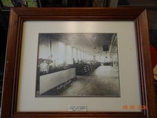 Vintage 1930's Framed Brown Shoe Company Cutting Dept. (Moberly Missouri) Photo picture