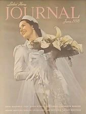 Ladies Home Journal June 1938 Bridal Issue Framed Cover Beautiful Bride Lillies  picture