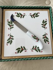 Vintage Macys Trivet & Cheese Knife NIB. All The Trimmings picture
