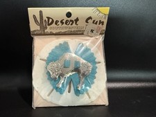 Vintage Desert Sun Southwestern Buffalo Ornament Sand Dollar Wall Hanging NOS picture