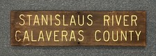Vintage US Forest Service Wood Sign Stanislaus River Calaveras County California picture